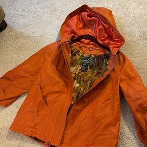 Chi by Falchi orange Leather 70’s Style Jacket one of a kind Rare